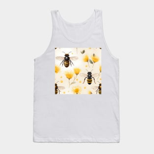 Honeycomb and Bee Pattern 24 Tank Top